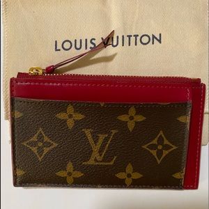 Authentic Louis Vuitton zipped card holder with proof of purchase
